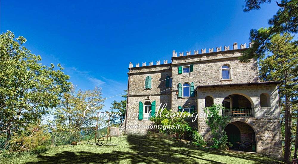Il castello e il giardino dietro