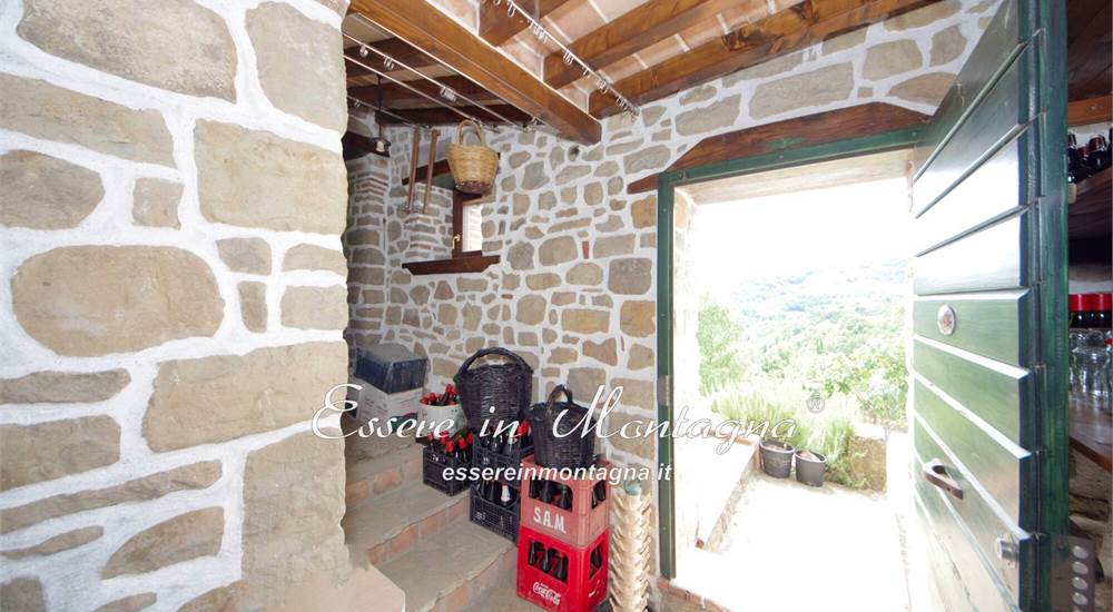 La cantina da prosciutti e vino
