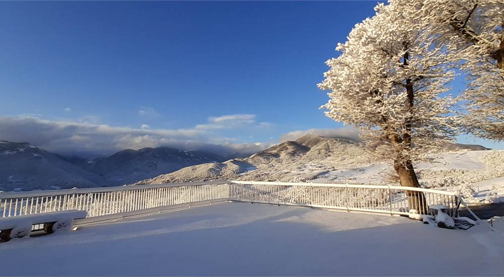 Una vista innevata