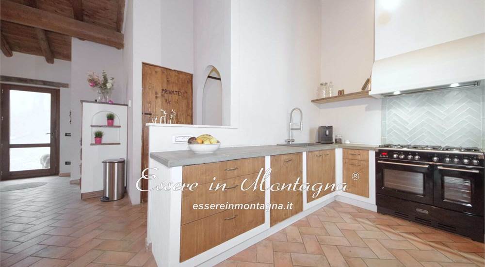 La cucina aperta sul soggiorno
